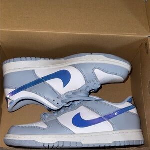 Nike Light Blue and White Low-Top Sneakers